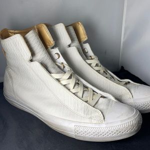 Converse Alpha Hi White White Gold Shoes size 13 chuck Taylor